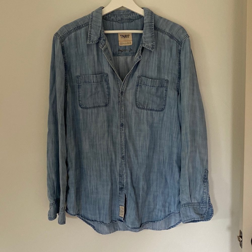 Button down denim shirt